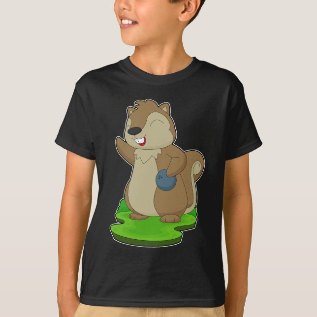 Squirrel Bowling Bowling ball T-Shirt (Front)