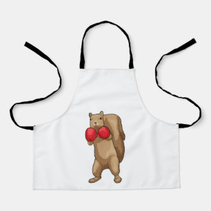 Squirrel Boxer Boxing gloves Apron