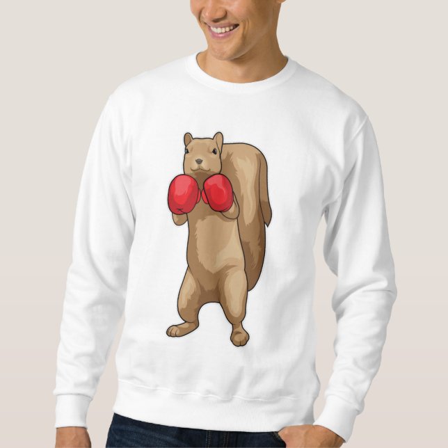Squirrel Boxer Boxing gloves Sweatshirt (Front)