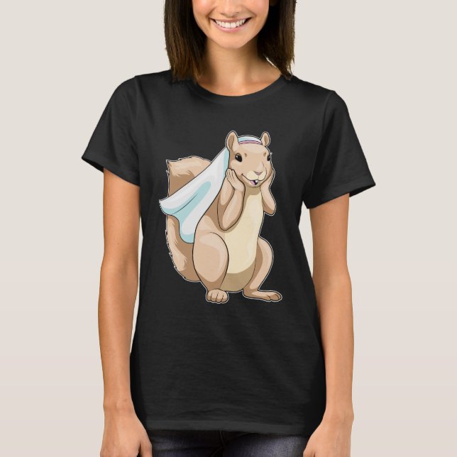 Squirrel Bride Veil Wedding T-Shirt (Front)