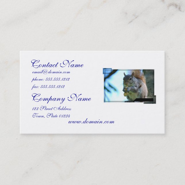 Squirrel Business Card (Front)