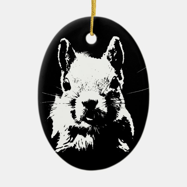 Squirrel Ceramic Tree Decoration (Front)