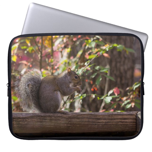 Squirrel Chow Time Laptop Sleeve (Front)
