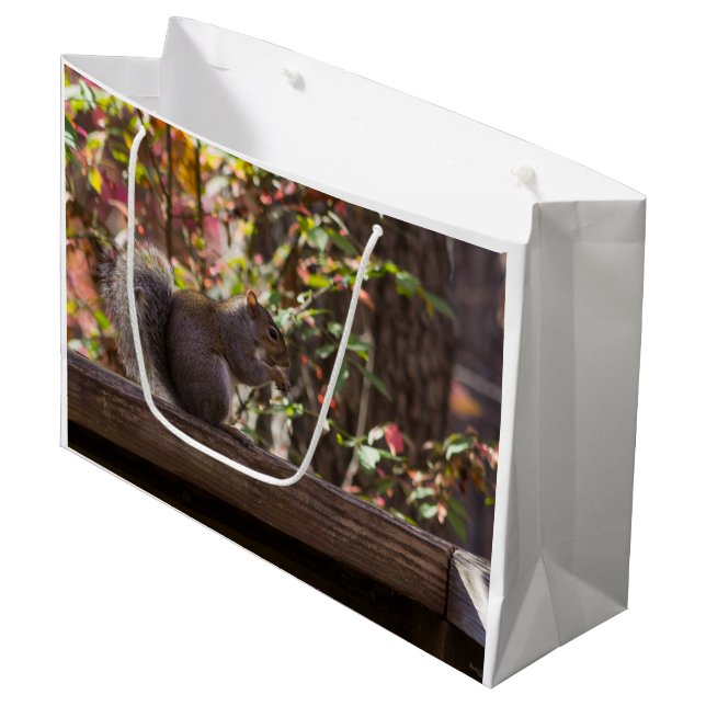Squirrel Chow Time Large Gift Bag (Front Angled)