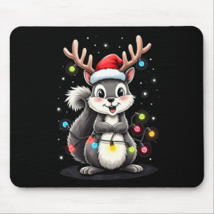 Squirrel Christmas 2024 With Lights & Holiday Mouse Mat