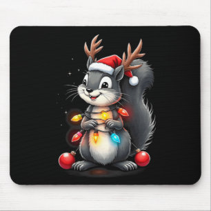 Squirrel Christmas 2024 With Lights &amp; Holiday  Mouse Mat