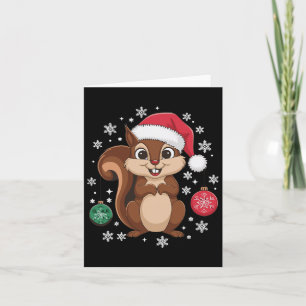 Squirrel Christmas Christmas Xmas Pyjamas  Card