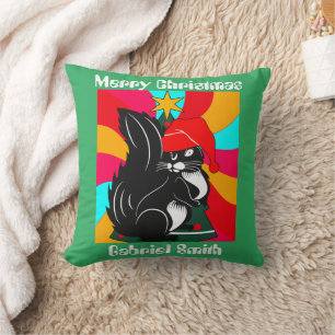 squirrel christmas gifts, personalised name cushion