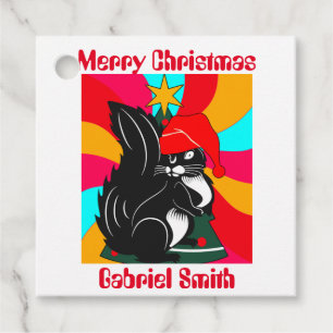 squirrel christmas gifts, personalised name  favour tags