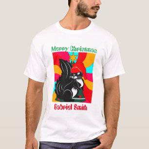 squirrel christmas gifts, personalised name  T-Shirt