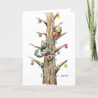 Squirrel Christmas Holiday Card