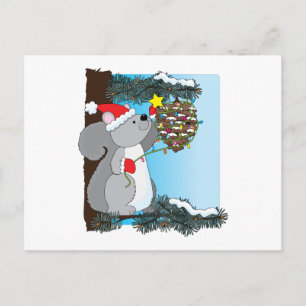 Squirrel Christmas Holiday Postcard