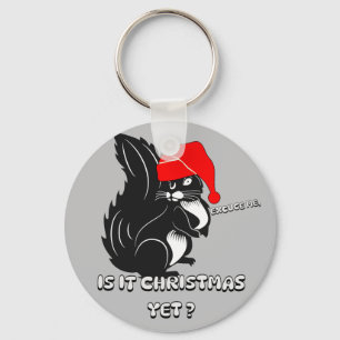 squirrel christmas, is it christmas ? key ring