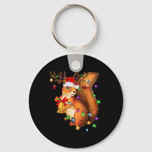 Squirrel Christmas Light Family Matching Pajama Xm Key Ring
