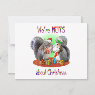 Squirrel Christmas Nuts Holiday Card