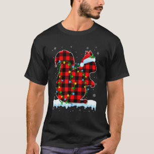 Squirrel Christmas Santa Hat Cute Animals Xmas Li T-Shirt