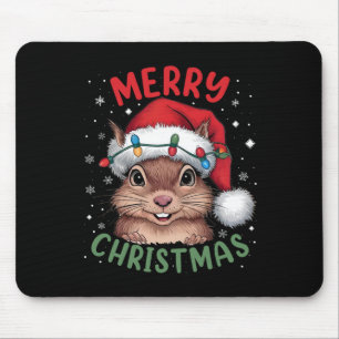 Squirrel Christmas Tree Lights Xmas Sweater Men Wo Mouse Mat