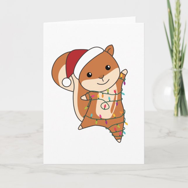 Squirrel Christmas Winter Animals Card (Front)