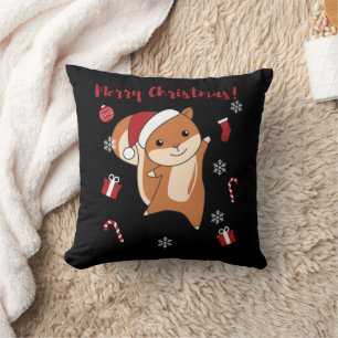 Squirrel Christmas Winter Animals Cushion