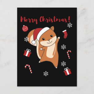 Squirrel Christmas Winter Animals Holiday Postcard