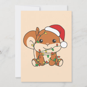 Squirrel Christmas Winter Animals Holiday Squirrel Card