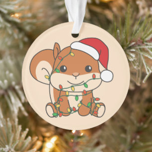Squirrel Christmas Winter Animals Holiday Squirrel Ornament