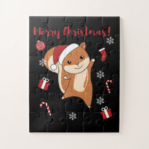 Squirrel Christmas Winter Animals Jigsaw Puzzle