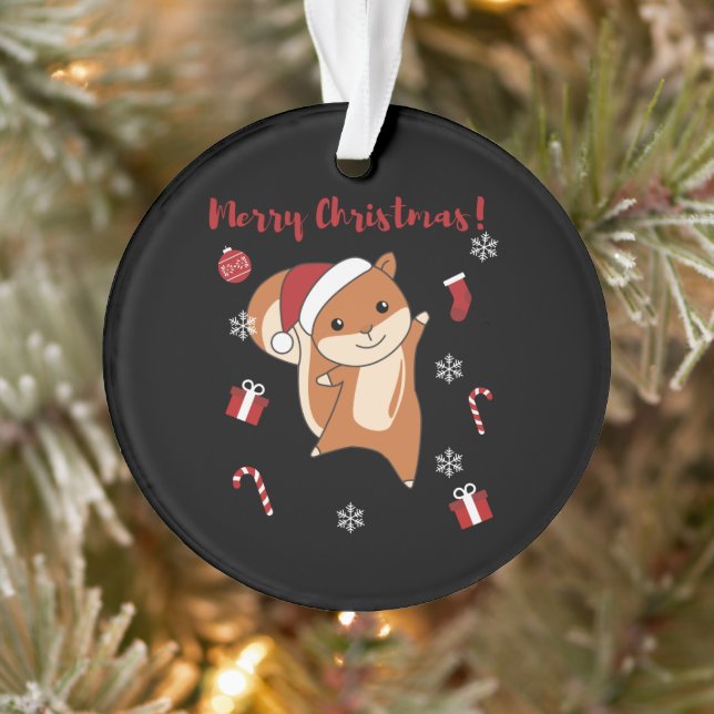 Squirrel Christmas Winter Animals Ornament (Tree)