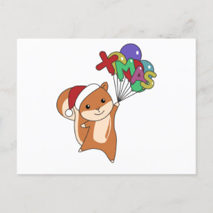 Squirrel Christmas Winter Animals Postcard