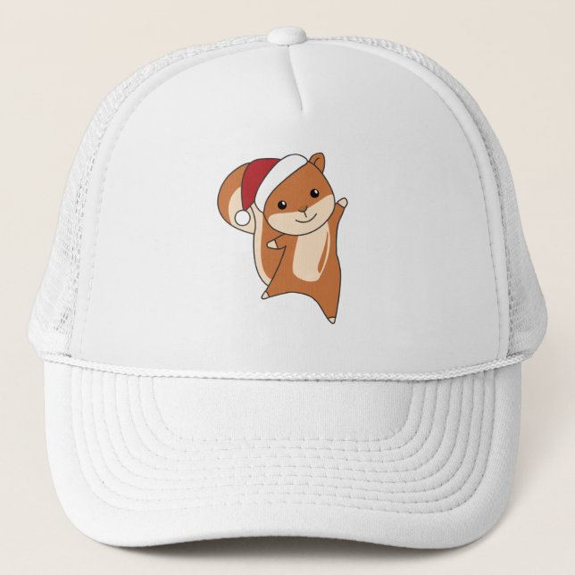 Squirrel Christmas Winter Animals Trucker Hat (Front)