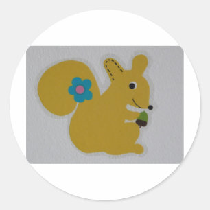 squirrel classic round sticker