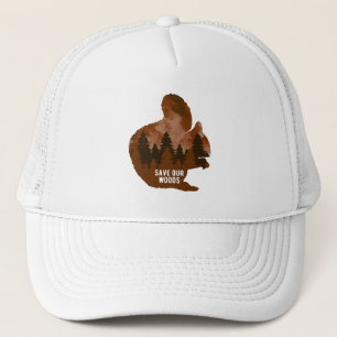 Squirrel Climate Change Environmental Protection Trucker Hat