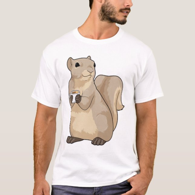 Squirrel Coffee Cup T-Shirt (Front)