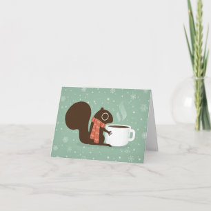 Squirrel Coffee Lover Woodland Winter Holiday Xmas