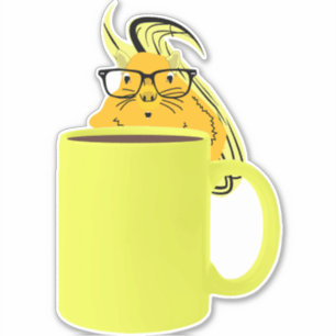 Squirrel coffee sticker