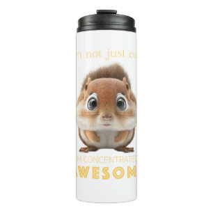 Squirrel Concentrated Awesome Cute Adorable Funny  Thermal Tumbler