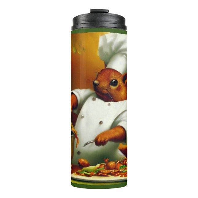 Squirrel Cooking Stir Fry Thermal Tumbler (Front)