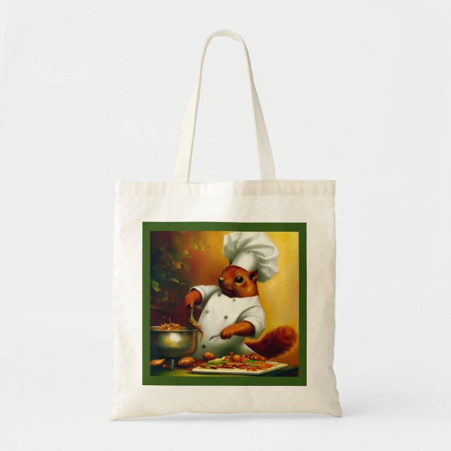 Squirrel Cooking Stir Fry Tote Bag (Front)