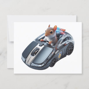 Squirrel Cop in Action: Stop or I’ll click you! Postcard