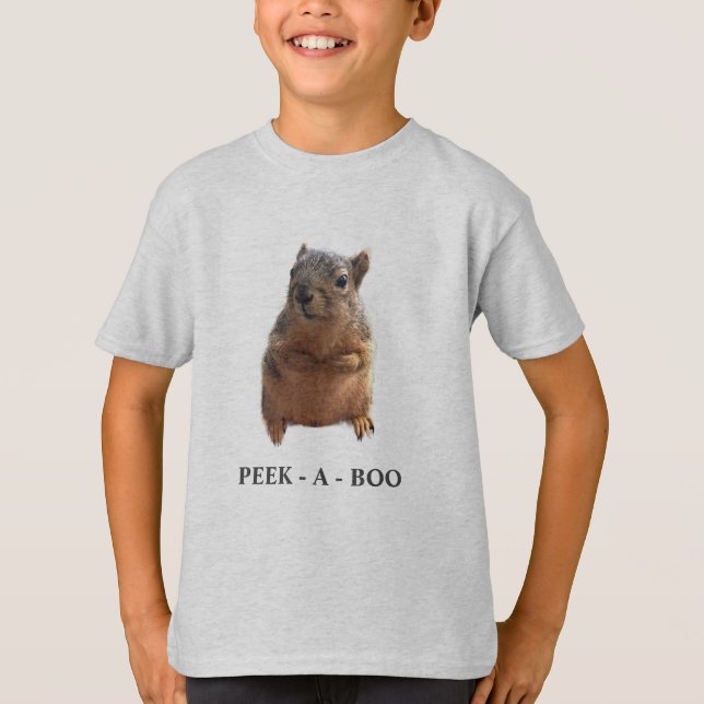 Squirrel Customisable Personalise Kid's T-Shirt  (Front)