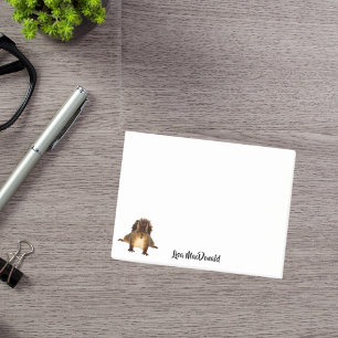 Squirrel cute funny name monogram post-it notes