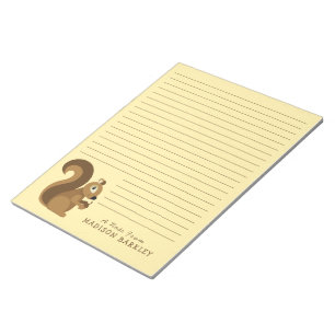 Squirrel Cute Kid's Woodland Notepad