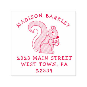 Squirrel Cute Kid's Woodland Self-inking Stamp