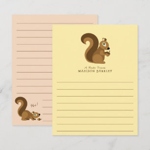 Squirrel Cute Kid's Woodland Thank You Card