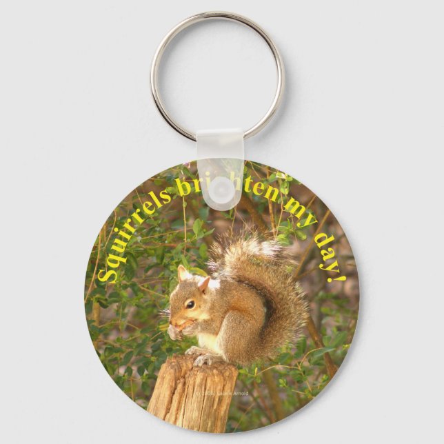 Squirrel Day Brightener Key Ring (Front)
