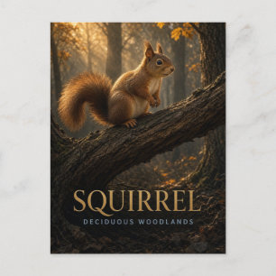 Squirrel Deciduous Woodlands Wildlife ANIMAL Postcard