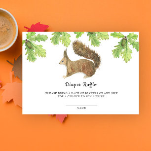 Squirrel - diaper raffle enclosure card