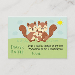Squirrel Diaper Raffle Tickets