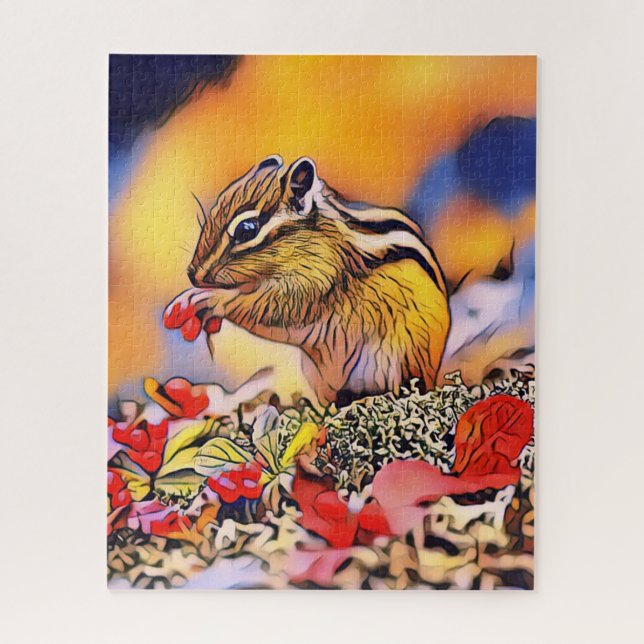 Squirrel Digital Art Painting Jigsaw Puzzle (Vertical)