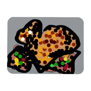 Squirrel dot art magnet